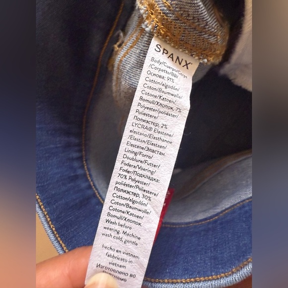 SPANX Flare Jeans Midnight Shade M Regular pull on blue jeans - Picture 12 of 15